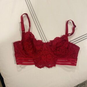 Elegant Red Lace Bralette